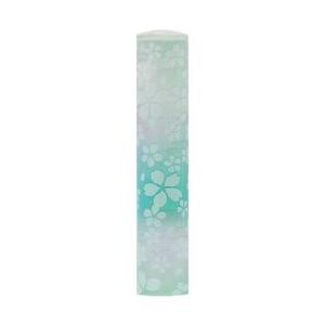 恋するはんこ/和柄クリアーソラネ桜 緑 NK-056 （12.0mm）