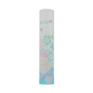 恋するはんこ/和柄クリアー花あかり 青 NK-064 （12.0mm）