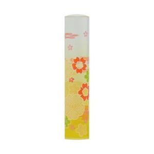 恋するはんこ/和柄クリアー花あかり 黃 NK-065 （12.0mm）