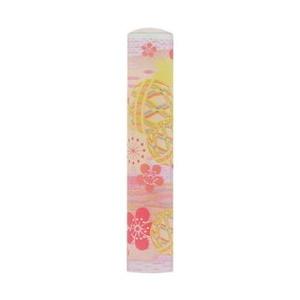 恋するはんこ/和柄クリアーまり桜 桃 NK-068 （12.0mm）