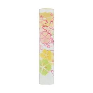恋するはんこ/和柄クリアー和蝶桜 白 NK-077 （12.0mm）