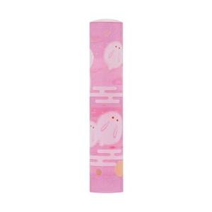 恋するはんこ/和柄クリアーうさぎの月見 赤 NK-086 （12.0mm）