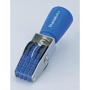 シャチハタ 回転ゴム印/エルゴグリップ欧文4連/初号 明朝体