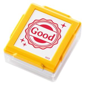シャチハタいいね！スタンプくん（ボディー色/イエロー）印面内容：Good