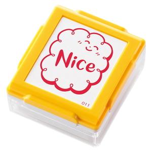 シャチハタいいね！スタンプくん（ボディー色/イエロー）印面内容：Nice