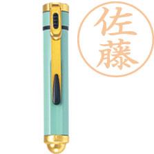 シャチハタ ネームエル 【ボディー色：ライトグリーン】 （別注品）