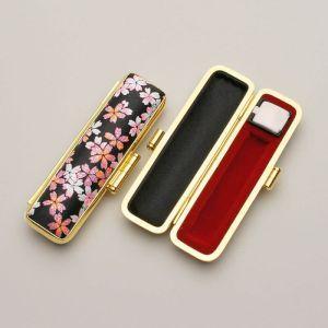 印鑑ケース 桜プリズム 黒 10.5-12.0mm