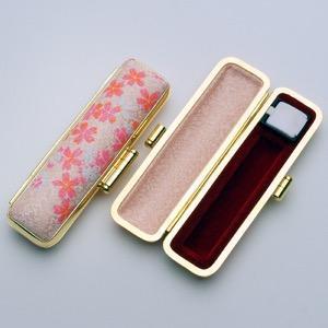印鑑ケース 桜プリズム ピンク 10.5-12.0mm