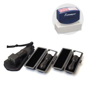 会社設立3本セット実印18.0・銀行印16.5・角印24 天丸+シヤチハタ住所印セット(ネイビー)ブラストチタンブラック【印鑑ケース・印袋・住所印付】