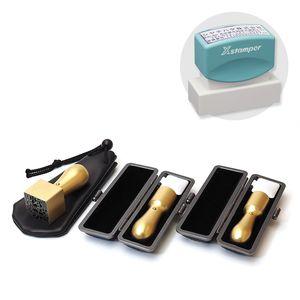 会社設立3本セット実印18.0・銀行印16.5・角印24 天丸+シヤチハタ住所印セットブラストチタンゴールド【印鑑ケース・印袋・住所印付】