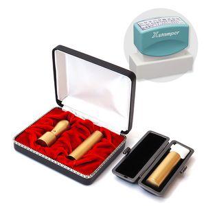 会社設立3本セット実印 天丸18.0・銀行印 寸胴16.5・認印 寸胴16.5+シヤチハタ住所印セットブラストチタンゴールド【整理ケース･印鑑ケース・住所印付】