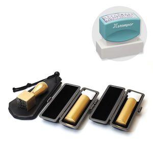 会社設立3本セット実印18.0・銀行印16.5・角印21 寸胴+シヤチハタ住所印セットブラストチタンゴールド【印鑑ケース・印袋・住所印付】