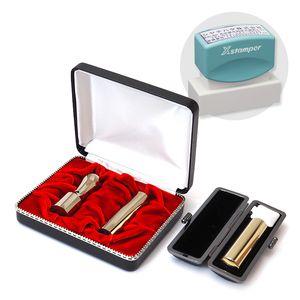 会社設立3本セット実印 天丸18.0・銀行印 寸胴16.5・認印 寸胴16.5+シヤチハタ住所印セットプレミアムゴールド【整理ケース･印鑑ケース・住所印付】