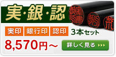 実印・銀行印・認印3本セット