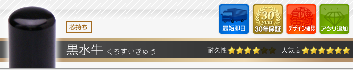 法人印 黒水牛