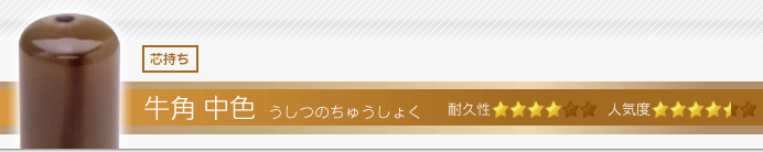 会社 銀行印 牛角・中色