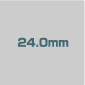 24.0mmのサイズ幅です。チタン系の会社角印では、24.0㎜の大きさが人気です。