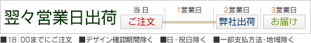 翌々営業日出荷
