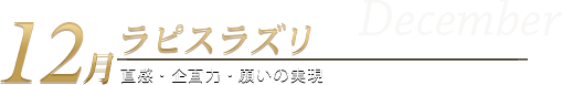 12月（December）直感・企画力・願いの実現