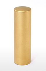 チタン印鑑/実印 ブラストチタンゴールド 18.0mm