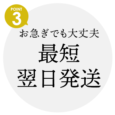 お急ぎでも大丈夫最短翌日出荷