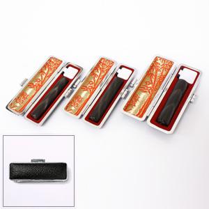 実印・銀行印・認め印/純天然黒水牛/印鑑ケース【銀枠】 実印・銀行印・認め印/純天然黒水牛/印鑑ケース【銀枠】