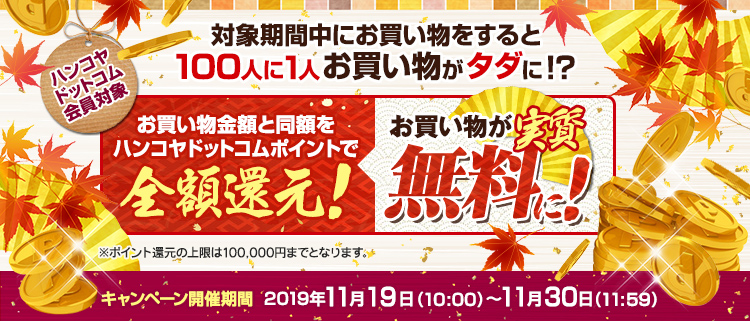 再び開催！スペシャルキャンペーン！期間中のご購入で100人に1人、購入金額と同額のハンコヤドットコムポイントをプレゼント
