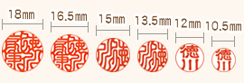印鑑の一般的なサイズはどれ？