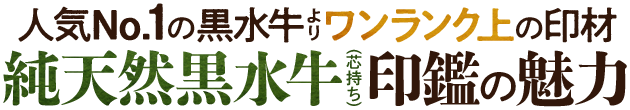 純天然黒水牛(芯持ち)印鑑の魅力
