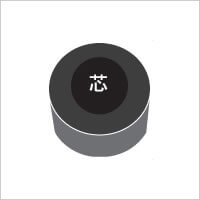 黒水牛角の断面イメージ
