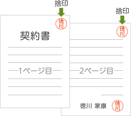 2枚以上あるときは全ページに押す